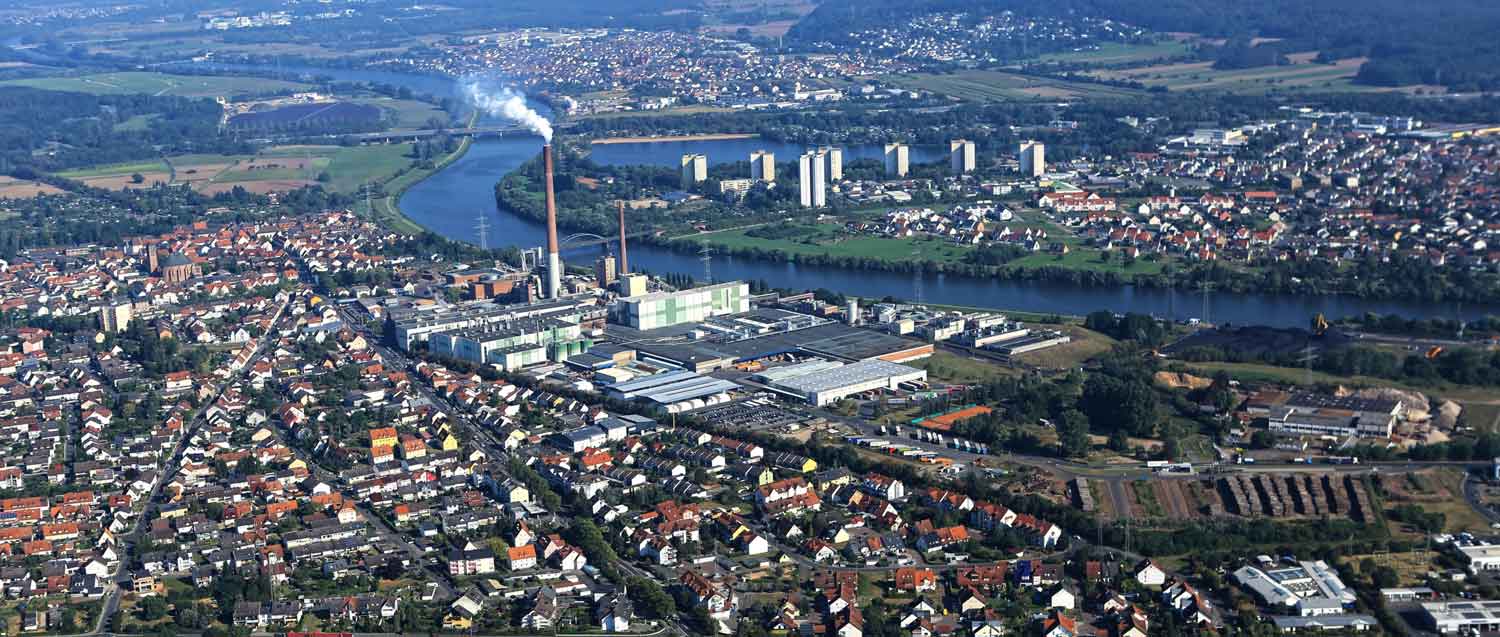 A panorama view of SAPPI Stockstadt Mill, Germany 