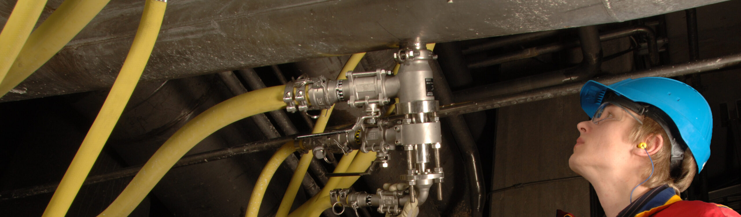 TrumpJet Flash Mixing  installed to the headbox feed pipe of a paper machine 