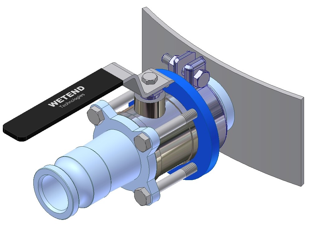 The plug of the Web Break Eliminator is replaced with a Wet Valve, if the plugged connection is needed again, 3D